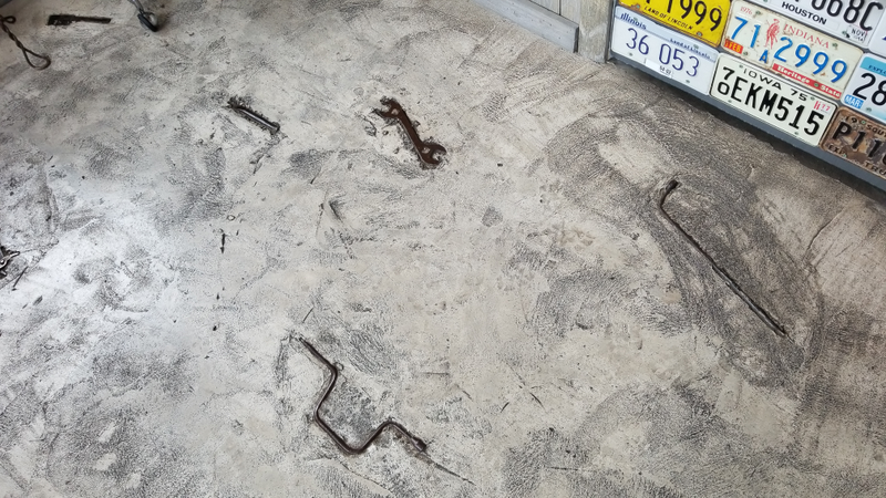This is the floor of the ice cream shop